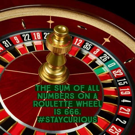 numbers on roulette wheel add up to  Skip to main content